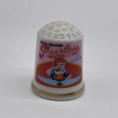 Vintage Peerless Ice Cream Porcelain Thimble