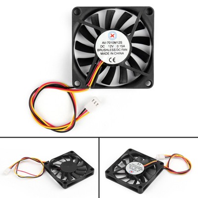 DC Brushless Cooler Ventilator Geh?usel¨¹fter 12V 7010s 70x70x10mm 0.15A AH