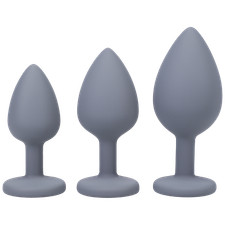 Silicone Butt Plug Set 3 Piece Beginner Anal Trainer Sex Toy Backdoor-Messages
