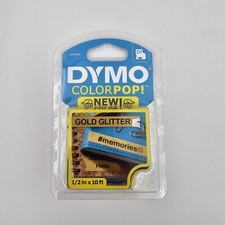 Dymo Colorpop Gold Glitter 1/2" x 10 feet D1 Cartridge New