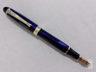 Jinhao X450 Lightning Blue Fountain Pen Broad Nib 18KGP