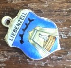 VINTAGE LIEBENZELL 830 SILVER ENAMEL SHIELD BRACELET CHARM — photo 4