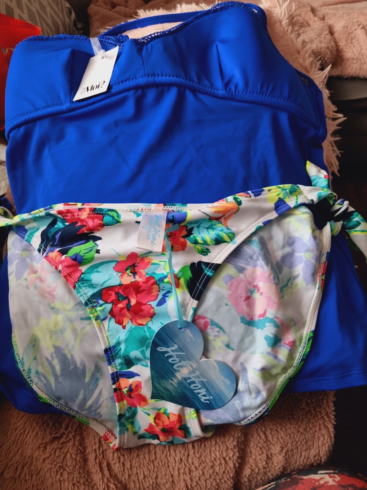 WOMENS  NEW LADIES  hot honi & Pour moi TANKINI  SET   SIZE  32 D & 12 bnwt image 2