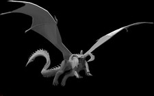 Adult Black Dragon Flying V2 28mm Scale DND D D Tabletop Miniature