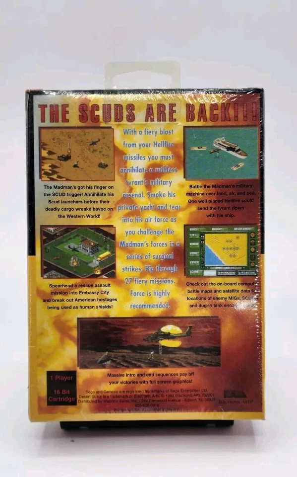 SEGA GENESIS Desert Strike  Gulf War 1992 EA Cardboard Box Rare Brand New  - Image 2 of 4