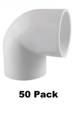 Charlotte Pipe Schedule 40 3/4 in. 90 Slip PVC Elbow 50-Pack NEW 100B