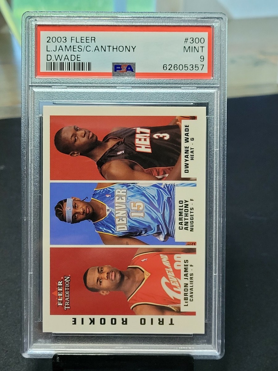 2003 Fleer Tradition #300 LeBron James/D Wade/ Carmelo Rookie RC