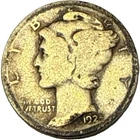 1925 S Mercury Dime circulated 90% Silver Good