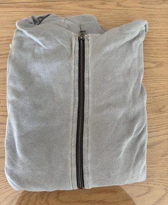Standard James Perse Gray Full Zip Fleece Cotton Hoodie Women s Size 1