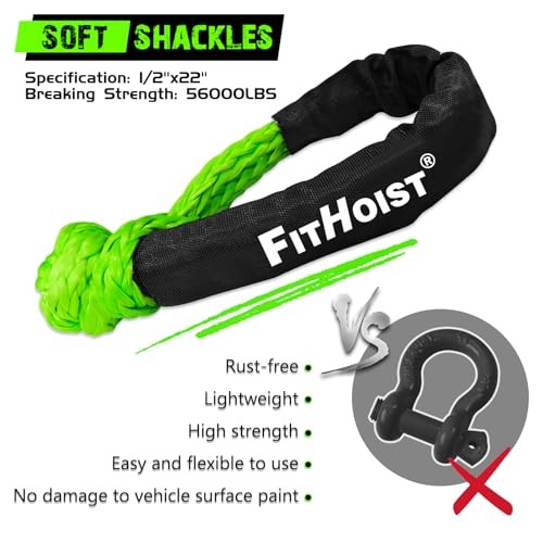 Offroad Recovery Kit, Snatch Block Soft Shackles+Snatch Block+Tree Saver Strap