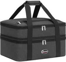 Insulated Casserole Carrier, Double Casserole Carriers for Hot or Cold Food W...