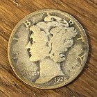 1928 Mercury Dime Good Roaring 20s 90% Silver Philadelphia Winged Liberty US 10c — photo 1