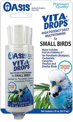 OASIS #80257 Vita Drops for Small Birds, 2 ounce liquid multivitamin
