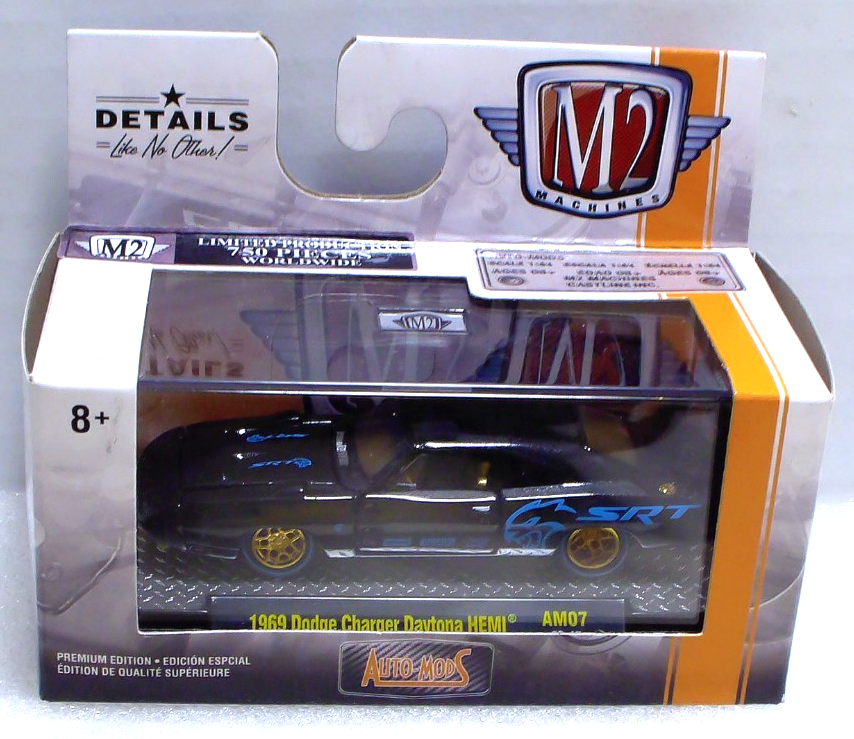 M2 Machines Gold Chase 1969 Dodge Charger Daytona Hemi 1:64 Diecast 1/750