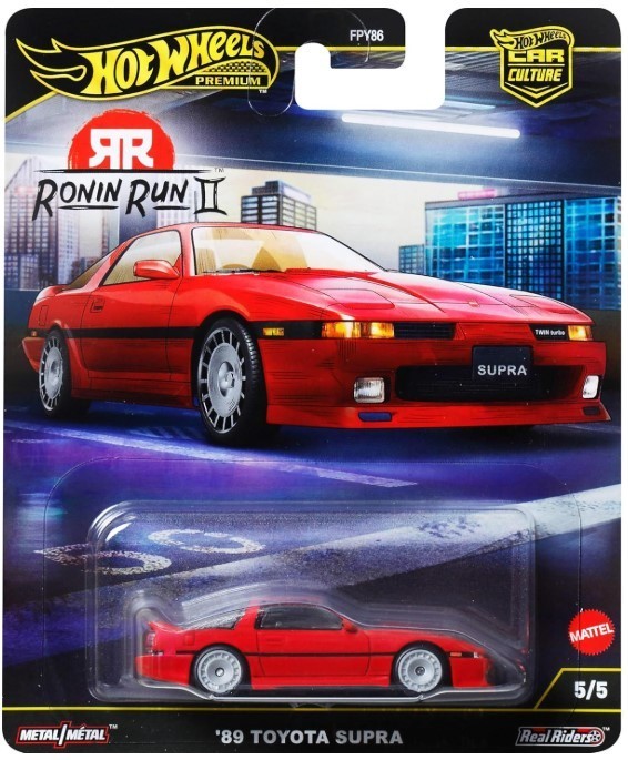 リノ  ホットラ hottracks NEW Hot Wheels Car Culture Ronin Run 2 II '89 TOYOTA SUPRA 1:64