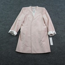Calvin Klein Blazer Womens 16 Pink Lined Tailored Mid-Length No Button NWT
