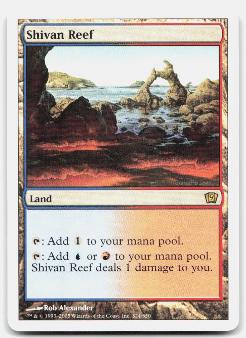 Shivan Reef 324 Rare 9th Edition Magic: The Gathering Near Mint