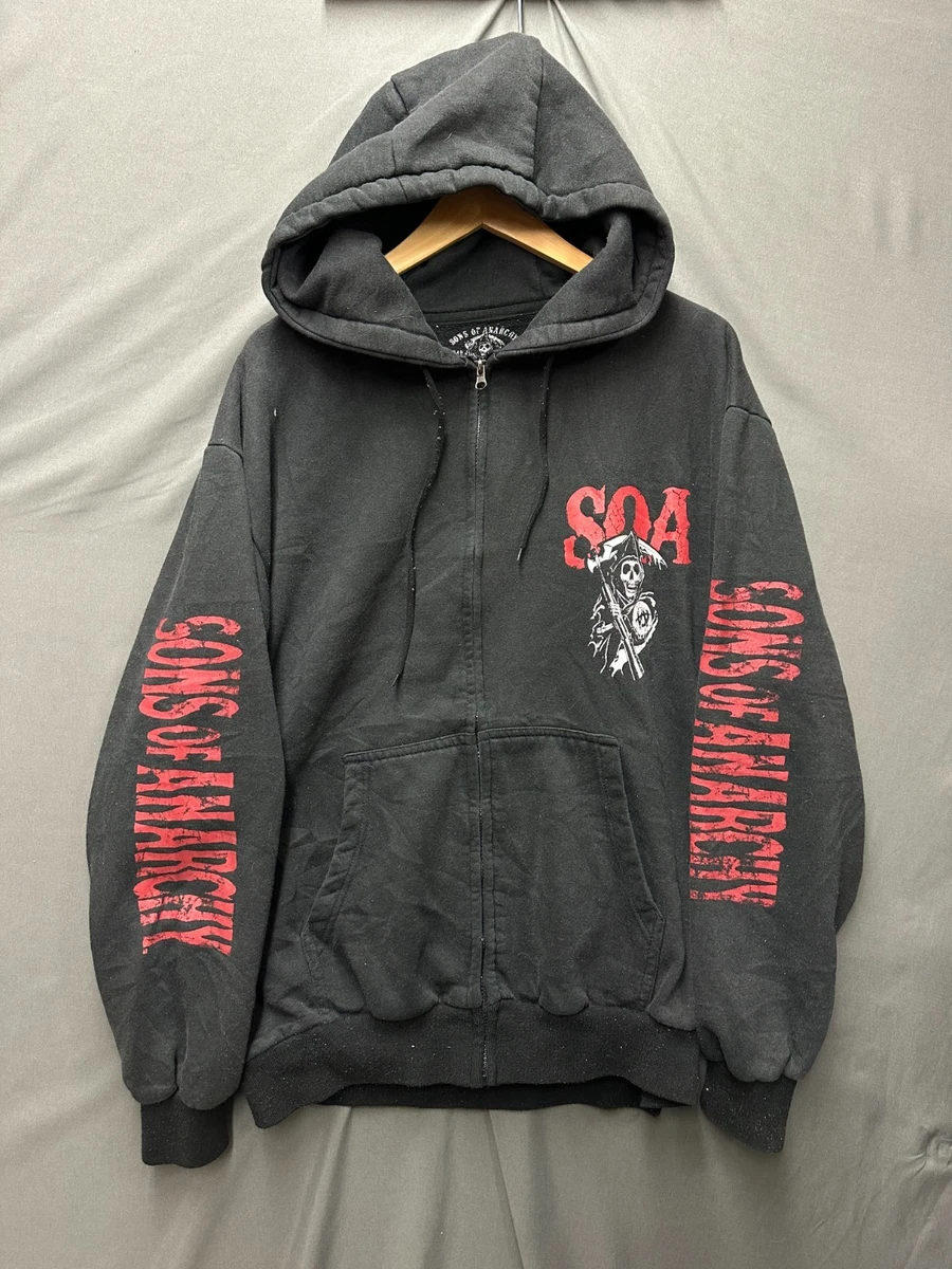 〈soa〉GRAPHIC ZIP-UP HOODIE Sons of Anarchy Hoodies for Men for sale | eBay