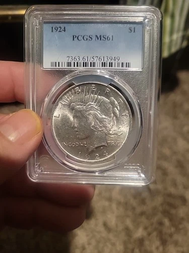 1924 Peace Silver $1 Dollar PCGS MS61