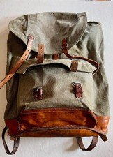 Original Swiss Army Leder/Segeltuch Rucksack   Gebirgsrucksack 1972