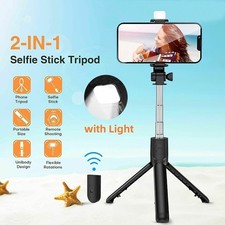 Smartphone Selfie Stick Bluetooth Stativ Teleskop Stange Fernbedienung Handy DHL
