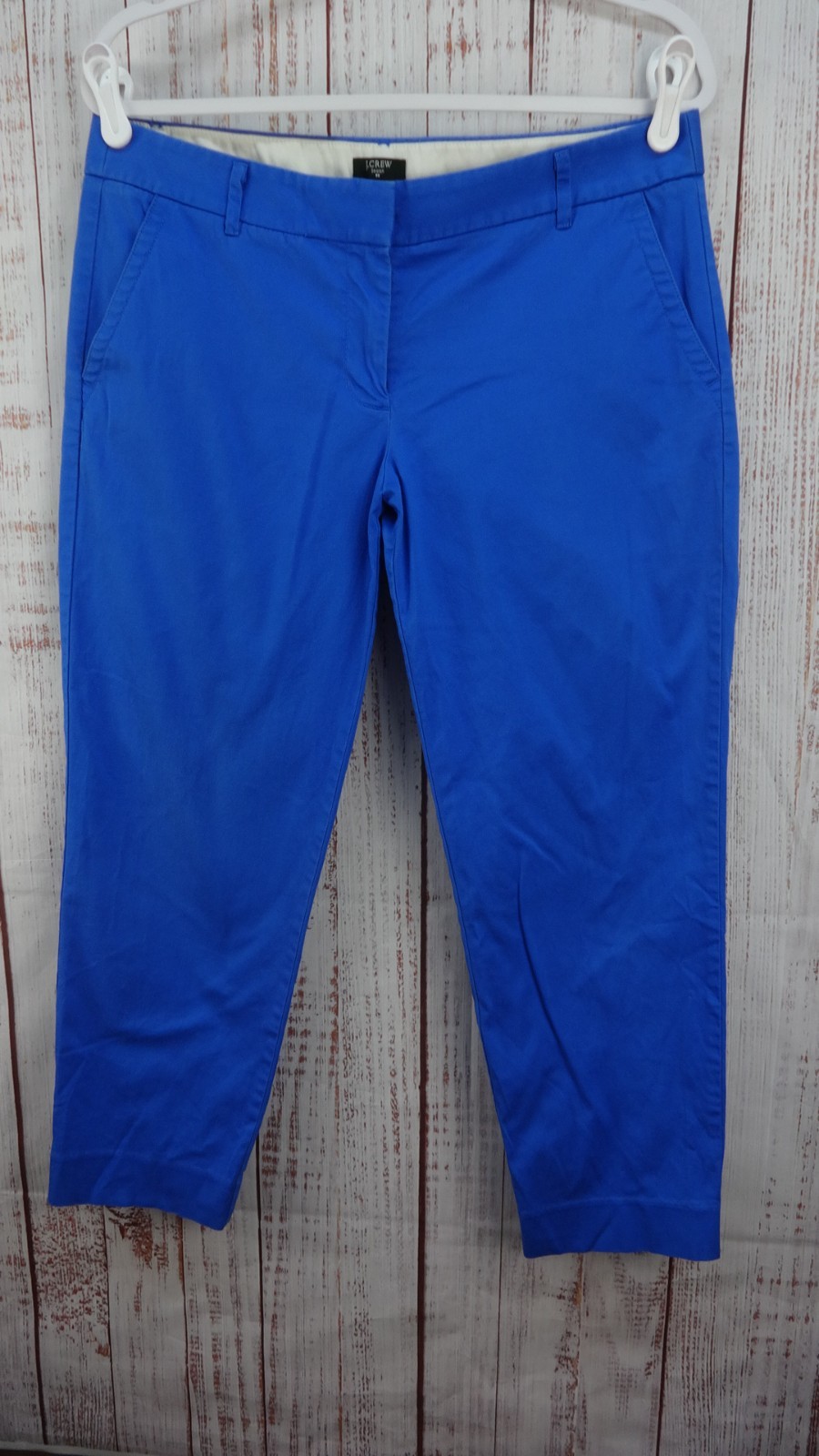 J Crew Women’s Cafe Cropped Chinos City Fit  Blue Career Office Size 10