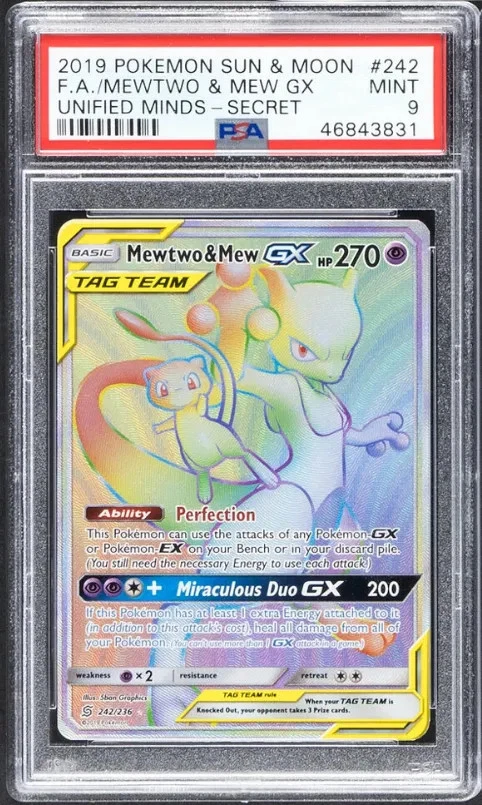 Mewtwo Pokémon TCG Professional Sports Authenticator (PSA) Grade 9