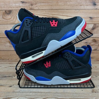 Nike Turnschuhe Damen Größe UK 5 Air Jordan 4 Retro Selten Air Schwarz Blau Rot Schuhe