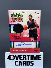 2025 Leaf Glory of the Game Allen Iverson Retro Relic Signatures Patch Auto /15