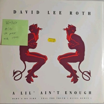 David Lee Roth A Lil' Ain't Enough Vinyl Record VG+/VG+ W0002T 1990