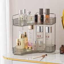 2-Tier Corner Bathroom Counter Organizer Classic Storage Shelf for Makeup, ...