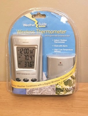 Taylor Wireless Indoor/Outdoor Thermometer with Programmable Temperature Alert