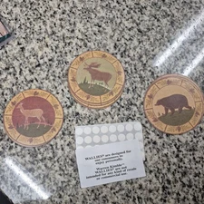 Wallies - 24 Pre-pasted Wallpaper Wildlife  Cutouts Just Wet & Apply - New L 4”