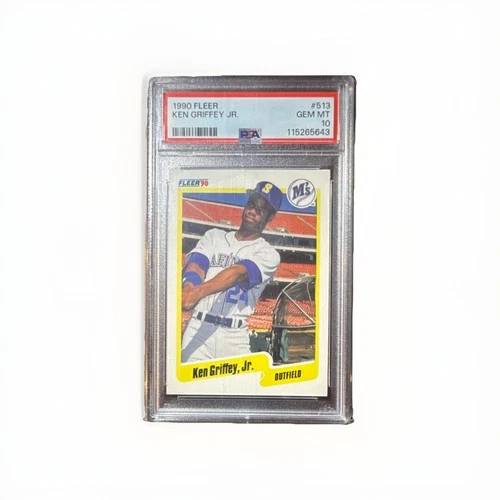 Fleer 1990 #513 Ken Griffey Jr Seattle Mariners PSA 10 Baseball Card