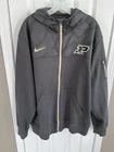 NIKE Men's "Purdue" Grey Fleece Lined Hooded Zip Jacket Size 3XL