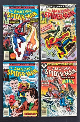 Amazing Spider-Man Comic Lot (#167-169, 171) - F to VF Cond. - Several Keys!