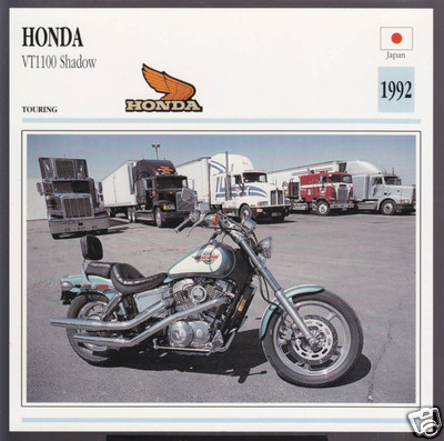 1992 Honda VT1100 Shadow (1099cc) Japan Bike Motorcycle Photo Spec