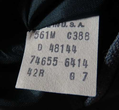 Vintage Levis Business Class Men Solid Blue Blazer Jacket Sport Coat 40/42 R USA - Picture 9 of 12