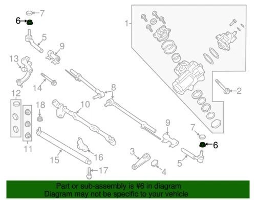 Оригинальная новая внешняя гайка анкерного стержня Ford 2017-2020 F-250 Super Duty F-350 SD W711373-S440 - Изображение 2 из 2