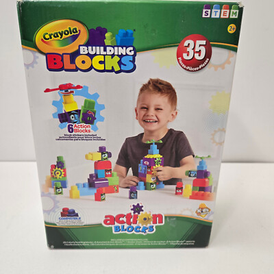 Crayola Building Blocks Action Blocks Set 35 Pieces Toys Kids | eBay