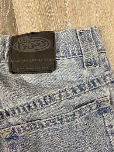 Vintage Lee Pipes Denim Shorts Boys 16S (24x11) Skater BMX Baggy Loose 90's y2k - Picture 6 of 10