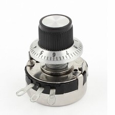WTH118-2W 10K ohm Round Shaft Carbon Linear Variable Potentiometer w Dial Knob