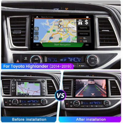 10''Android 13 Autoradio Carplay GPS Sat Navi RDS For Toyota Highlander 2014-2018