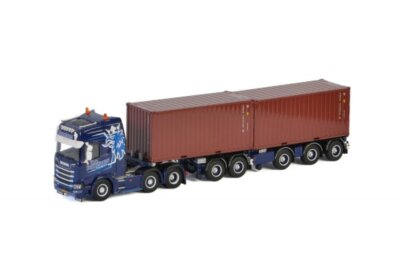 1/50 WSI SCANIA R HIGHLINE CR20H 6x2  + 2 x 20ft Container Ron Poppelaars ...