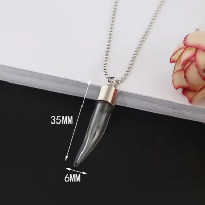 Glass vial necklace- Chilli pepper shape perfume vial