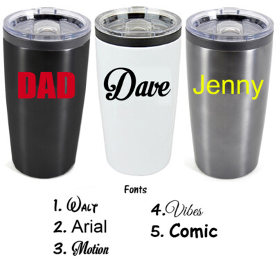 Personalisierter maßgeschneiderter Becher Reisebecher Tasse Deckel Schiebespiel - Tee Kaffee heiß