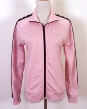 Euc Kappa Women's Pink / Black Full Zip Track Jacket Classic Sz M