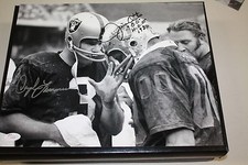 OAKLAND RAIDERS DARYLE LAMONICA & JIM OTTO SIGNED 11x14 PHOTO JSA!