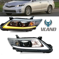 Pair Headlight Led Drl Headlights Lamp For 2010-2011 Toyota Camry W Lights Beam