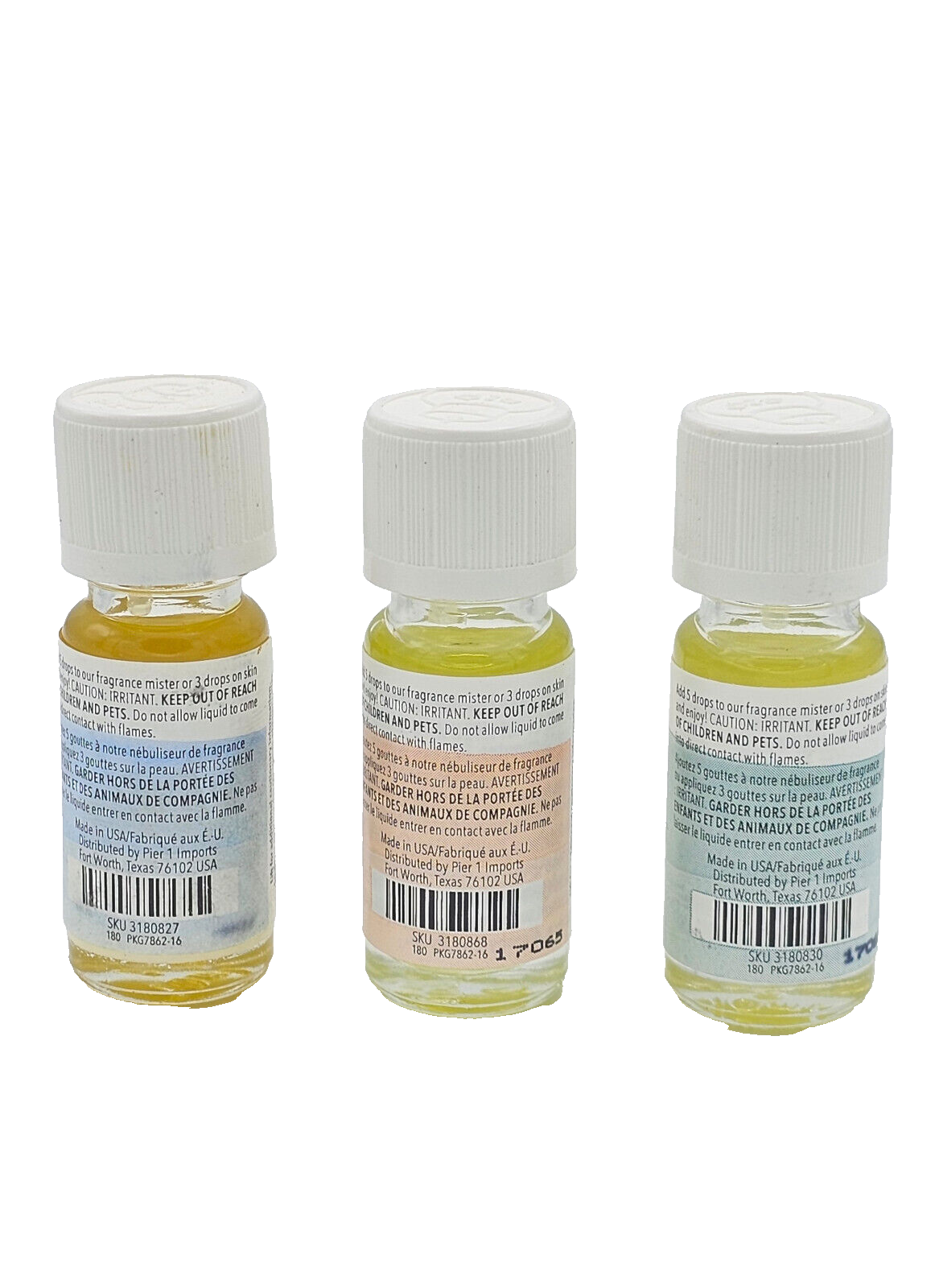 Set of 3 Pier 1 Spa Collection Home & Body Oil Fragrance Aromatherapy 9